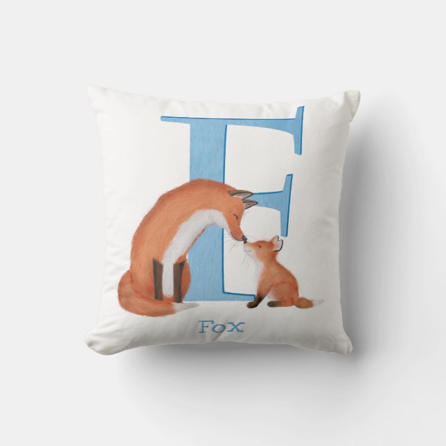 Animal ABC F is for fox cushion (Front)