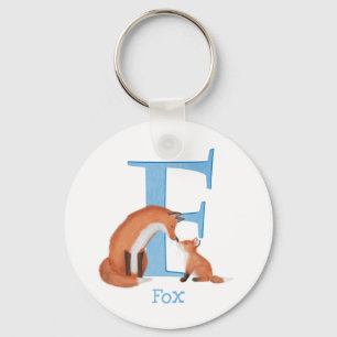 Animal ABC F is for fox key ring
