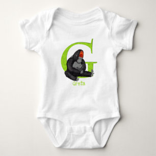 Animal ABC G is for gorilla baby bodysuit
