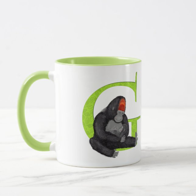 Animal ABC G is for gorilla mug (Left)