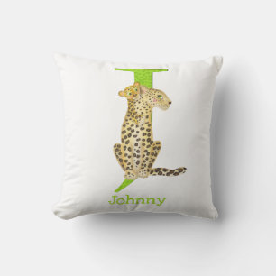 Animal ABC J is for jaguar cushion