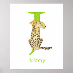 Animal ABC J is for jaguar print