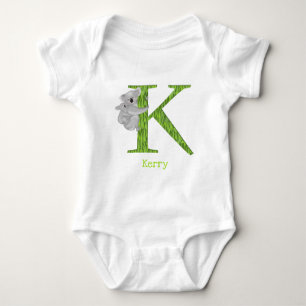 Animal ABC K is for koala baby bodysuit