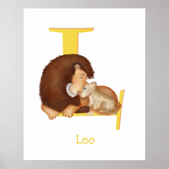 Animal ABC L is for lion print (Front)