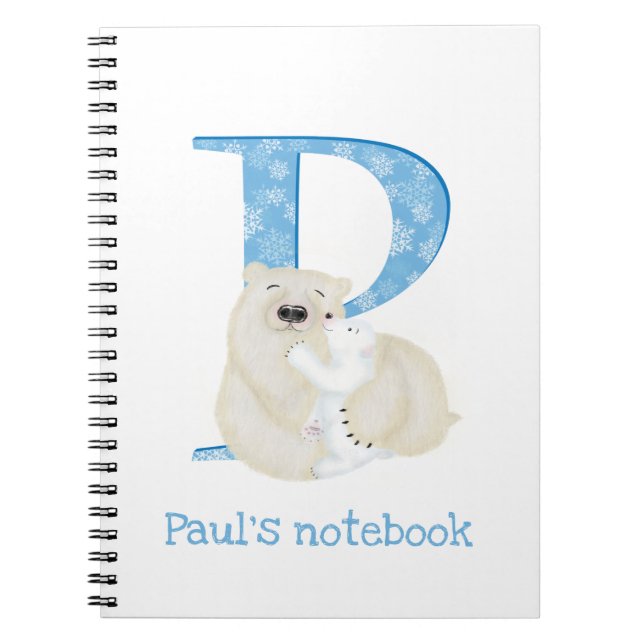 Animal ABC P is for polar bear notebook (Front)
