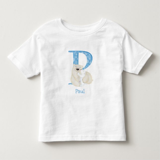 Animal ABC P is for polar bear T-shirt (Front)