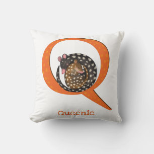 Animal ABC Q is for quoll cushion