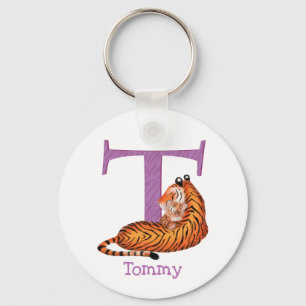 Animal ABC T is for tiger key ring