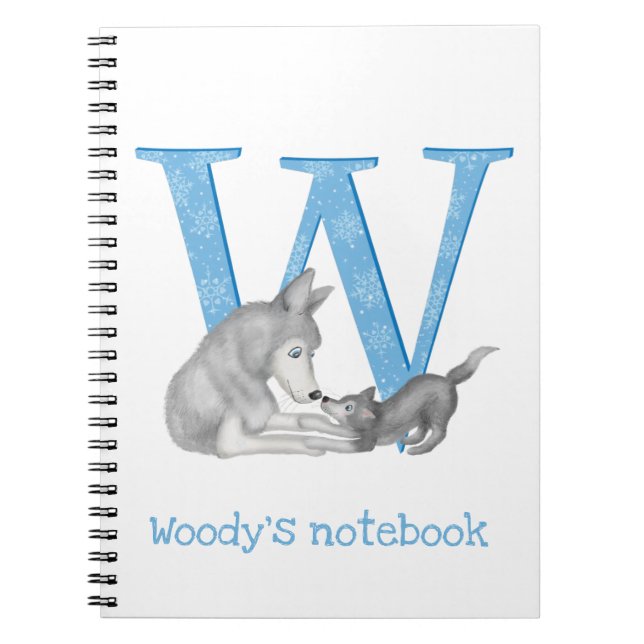Animal ABC W is for wolf notebook (Front)