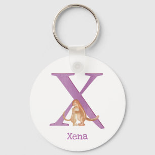 Animal ABC X is for xerus key ring