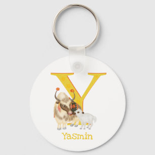 Animal ABC Y is for yak key ring
