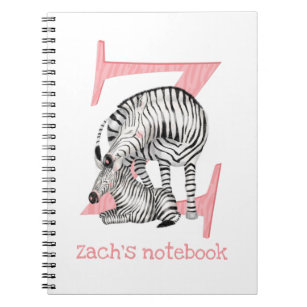 Animal ABC Z is for zebra notebook
