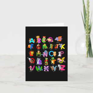 Animal Abcs Learning Kindergarten School Teacher  Card