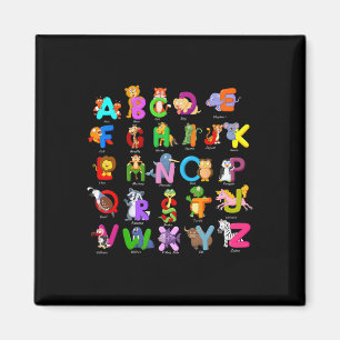 Animal Abcs Learning Kindergarten School Teacher  Magnet