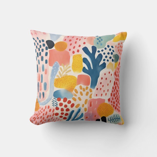 Animal Abstract Modern Retro Coloful Cushion (Front)