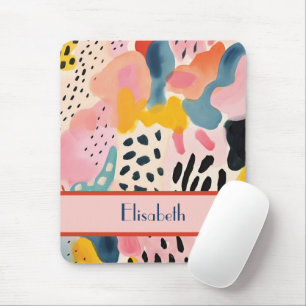 Animal Abstract Modern Retro Coloful Mouse Pad