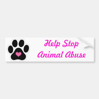Animal Abuse Bumper Sticker