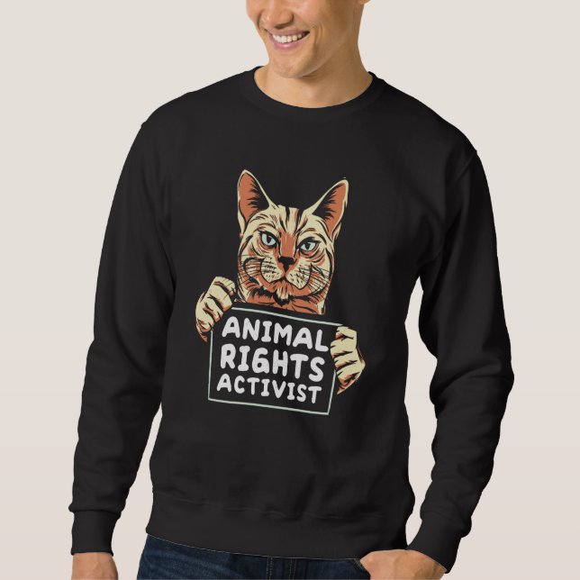 Animal Activist Rescue Animals Conservation Rights Sweatshirt (Front)