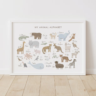 Animal Alphabet ABC Kids Room Decor