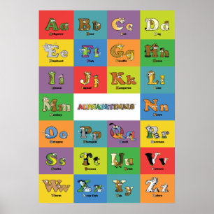Animal Alphabet - Alphabetimals Poster