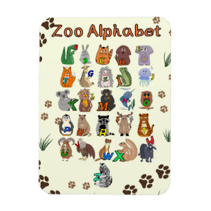 Animal Alphabet Art for Kids   Cute Educational Nu Magnet