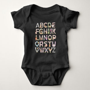 Animal Alphabet Baby Bodysuit