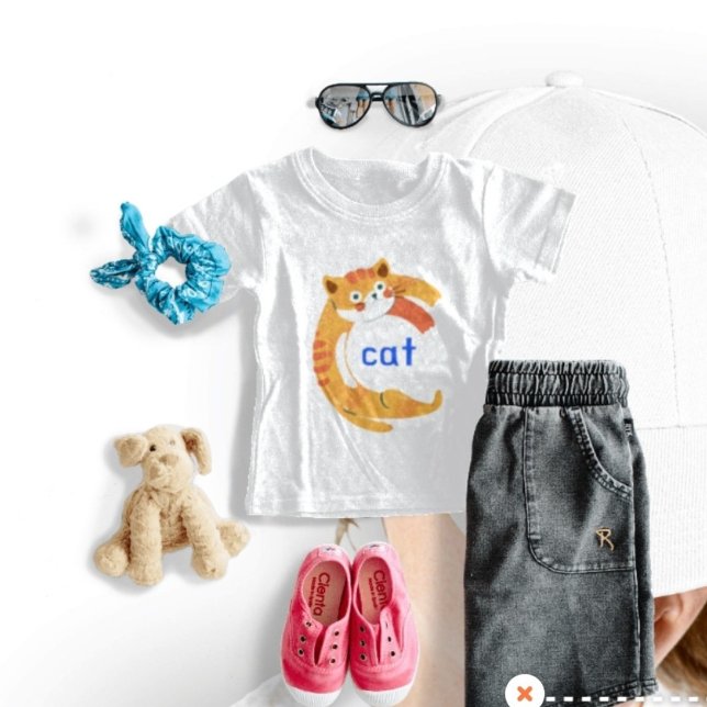 Animal Alphabet C For Cat Baby T-Shirt (Creator Uploaded)