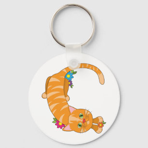Animal Alphabet Cat Key Ring