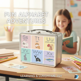 Animal Alphabet Classic Kids Choice Metal Lunch Box