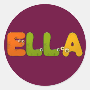 animal alphabet Ella Classic Round Sticker