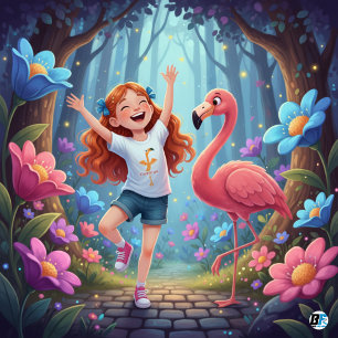 Animal Alphabet F For Flamingo Baby T-Shirt