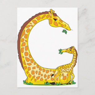 animal alphabet G Postcard