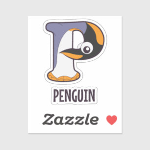 Animal Alphabet Letter - P (penguin)