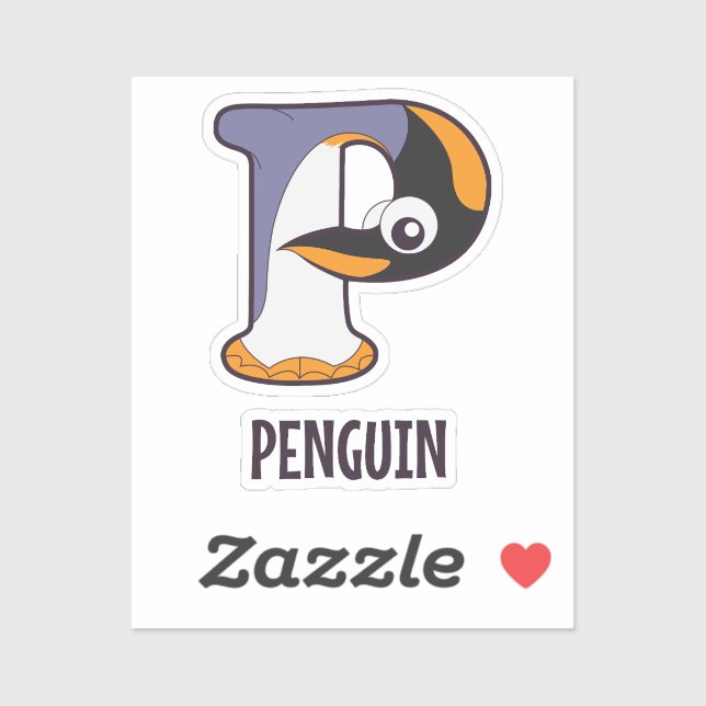Animal Alphabet Letter - P (penguin) (Sheet)