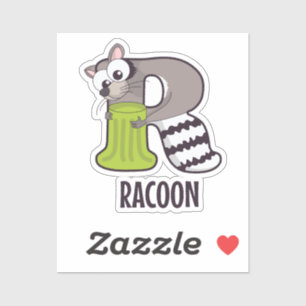 Animal Alphabet Letter - R (Racoon)