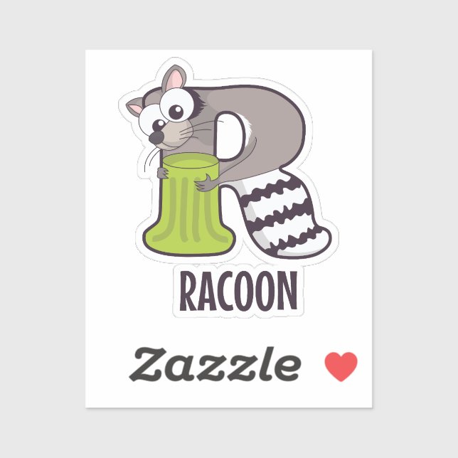 Animal Alphabet Letter - R (Racoon) (Sheet)