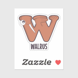 Animal Alphabet Letter - W (Walrus)