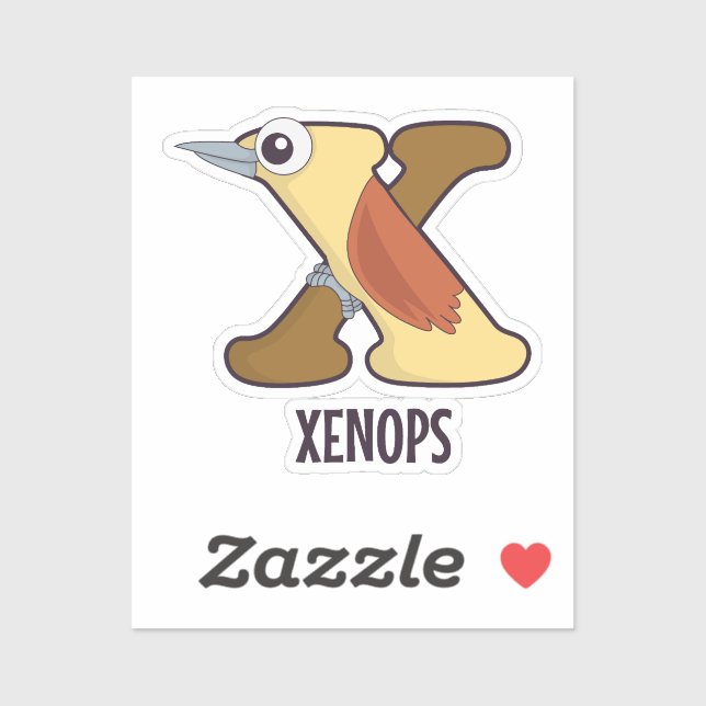 Animal Alphabet Letter - X (Xenops) (Sheet)