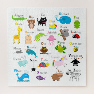 Animal alphabet letters jigsaw puzzle