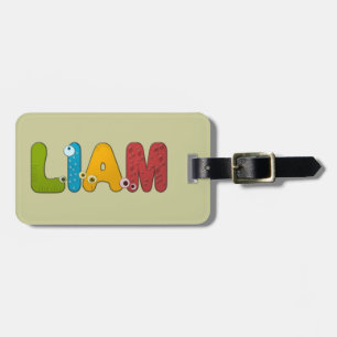 animal alphabet Liam Luggage Tag