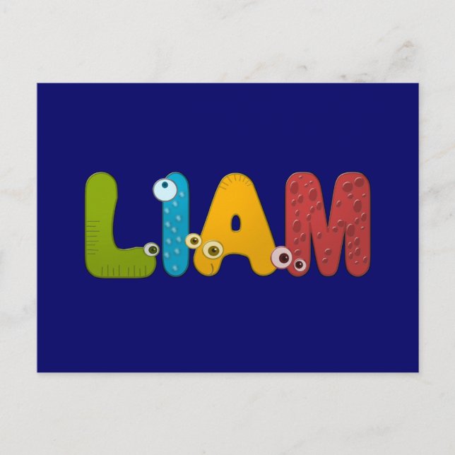 animal alphabet Liam Postcard (Front)