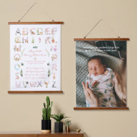 Animal Alphabet | Nursery Birth Stats & Photo