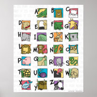 Animal Alphabet Poster (small)