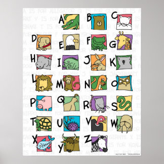 Animal Alphabet Poster (small)