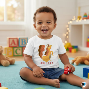 Animal Alphabet U For Unicorn Baby T-Shirt