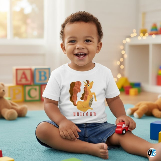 Animal Alphabet U For Unicorn Baby T-Shirt (Creator Uploaded)