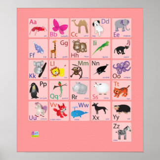 Animal Alphabets Poster