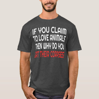 Animal And Vegan Lovers Words retro T-Shirt