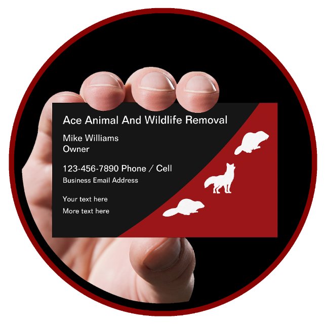 Animal And Wildlife Removal Business Cards (Creator Uploaded)
