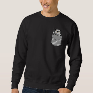 Animal Angry Raccoon In Pocket Sweatshirt
